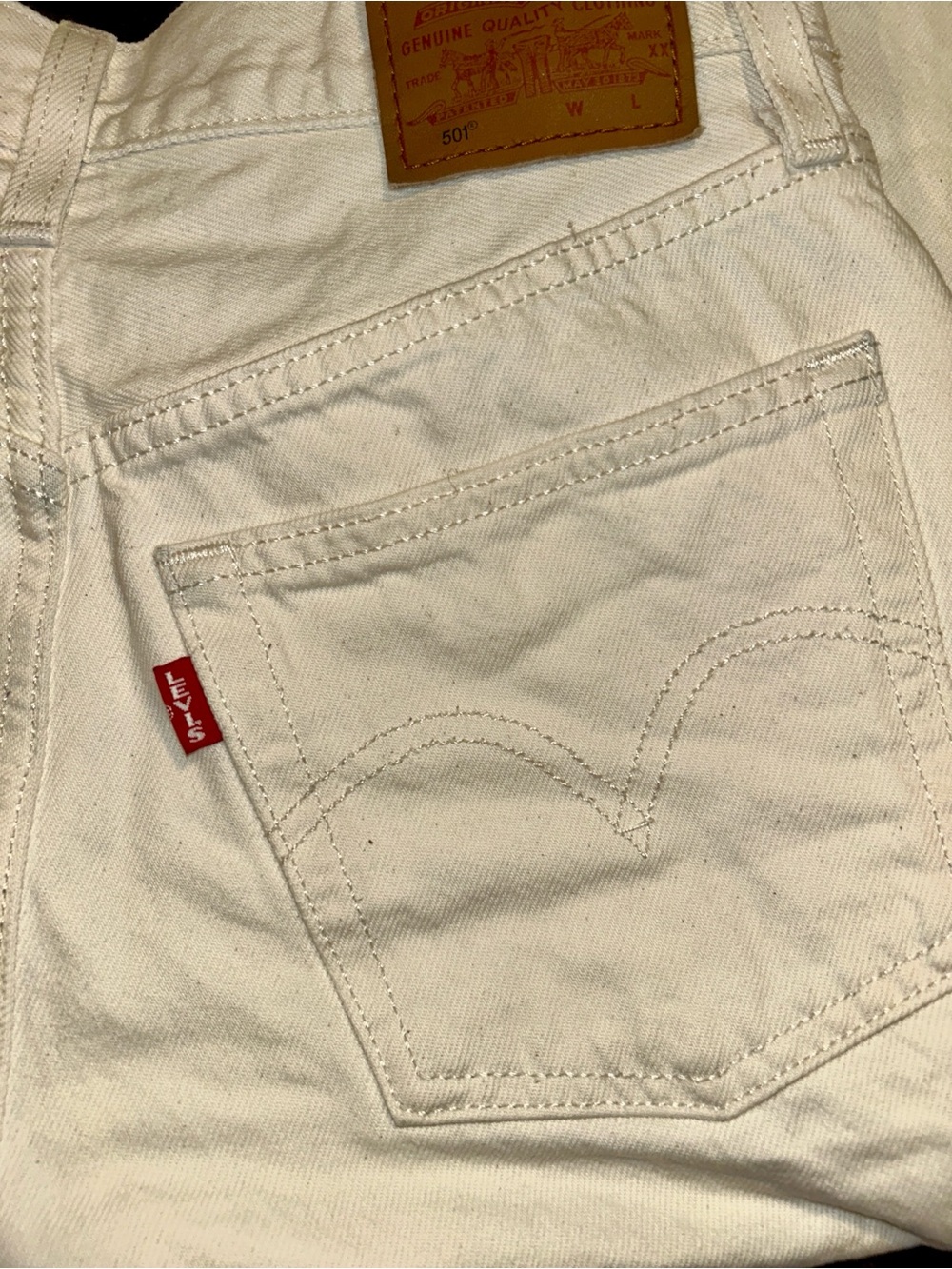 Levi's White High-Rise 501 Women’s Jeans. Vintage! Boots Sold Separately - Picture 14 of 15